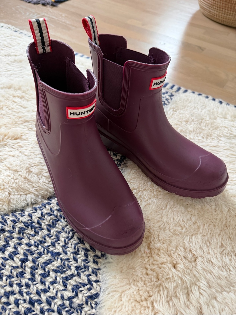Hunter Purple Chelsea Rain Boots